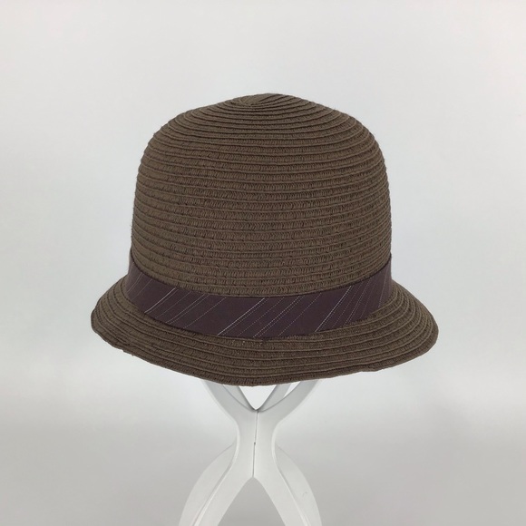 Goorin Bros. Lady Kari Brown Straw Cloche Hat, Med - Picture 7 of 14